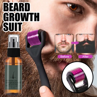 $12.96 • Buy Beard Growth Kit - Beard Growth Serum & Derma Roller Mustache Hair Growth Boosts