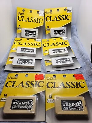 Vintage NOS Vintage Wilkinson Sword Razor Blades 5 And 10 Pack Dispenser Lot • $29.99