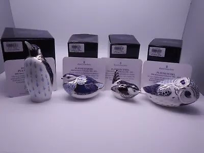£324.99 • Buy Royal Crown Derby Goviers Platinum Collection Paperweights Matching Numbers