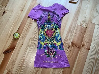 Ed Hardy By Christian Audigier Los Angeles 1958 Dress Pink • $35