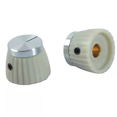 10pcs 1/4'' Volume Control  Knob Amp Parts Cream With Silver Top Marshal Style • $14.54