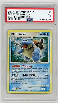$99.99 • Buy Pokemon Card Blastoise 2/132 Holo Secret Wonders PSA 7 NM
