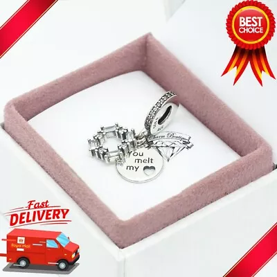 Pandora Ice Carving Pendant Charm You Melt My Heart Dangle 797553CZ • £37.95