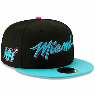 Miami Heat Vice New Era 9FIFTY NBA City Edition Snapback Cap South Beach Hat 950 • $69.99