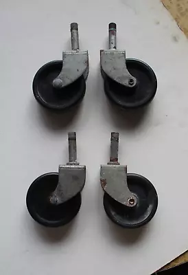 4x Vintage 3  Plastic And Steel Industrial Trolley Cart Wheel Swivel Castor • $20