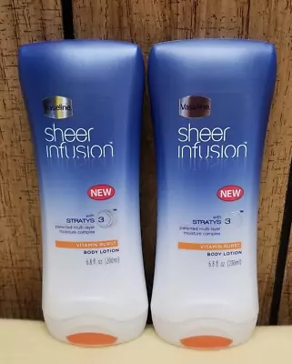 Vaseline Sheer Infusion Body Lotion Vitamin Burst 6.8 Fl Oz ( Lot Of 2 ) NEW • $20.98