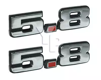 Ford Mustang 351W Windsor 5.8 Liter Chrome Fenders Emblem Badge Logo - Pair • $22.95