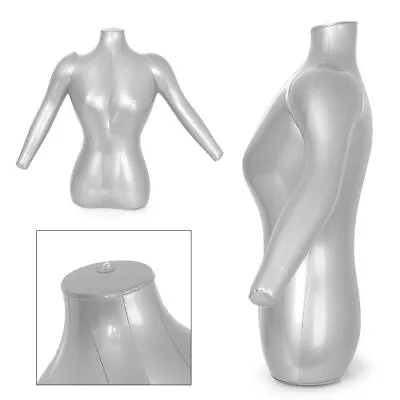 PVC Woman Half Body Arm Inflatable Mannequin Shirt Tee Top Display Torso Model • $23.52