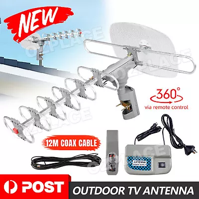 $46.95 • Buy New Digital TV Antenna Outdoor HD Amplifier Aerial Signal Booster 360° Rotating