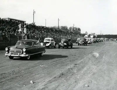 Nash Pace Car Brings Field NASCAR Modifieds Down Start Race Martin- Old Photo • $5.79