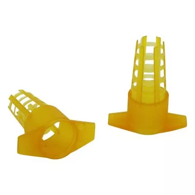 30Pcs Beekeeping Tools Cell Protector Cages Yellow Plastic Bee Queen Cage • $7.08