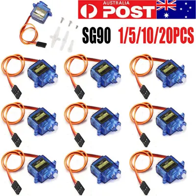 1-20PCS SG90 9G Mini Micro Servo Motor For RC Robot Helicopter Airplane Car Boat • $18.89