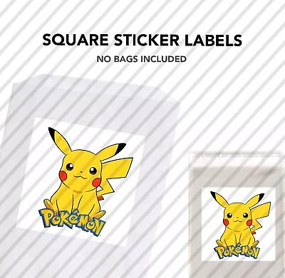 12 Pikachu Pokemon 2.5  Sticker Label Bag Treat Box Party Favor Monster  • $5