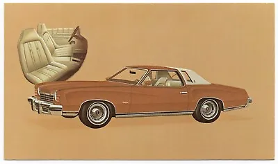 1974 Chevrolet Monte Carlo Landau: Original Dealer Promo Postcard UNUSED VG+/Ex • $5.99