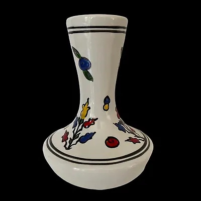 VTG Small Brightly Color Floral Bud Vase Signed Manousakis-Keramik Rodos Greece • $28