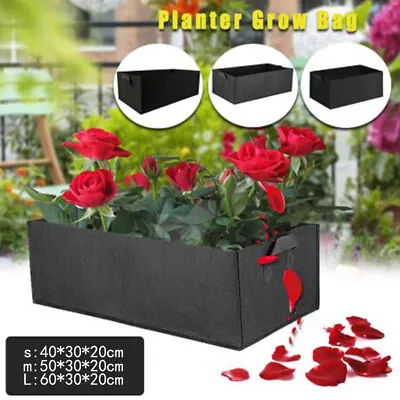 Rectangle Plant Grow Bags Anti-corrosion Garden Pots  For Vegetable Plan@~@ • £6.74