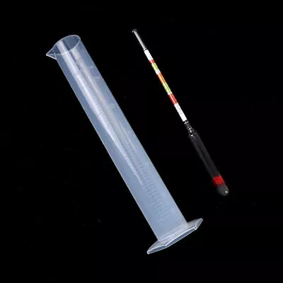 3Pcs/set Triple Scale Alcohol Hydrometer And Test Jar For Home Brew Wine B~uk DR • £5.95