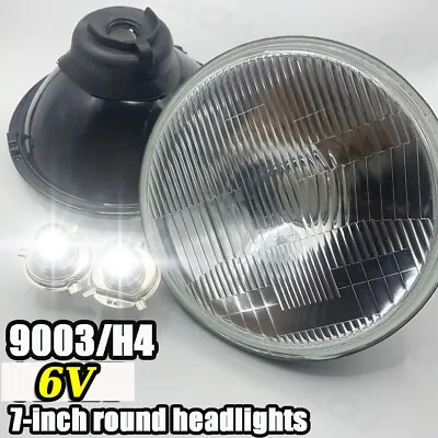 7  Stock 6-Volt LED H4 Semi-Sealed Beam 30/35W 6V Light Bulb Headlamp Pair • $103.99