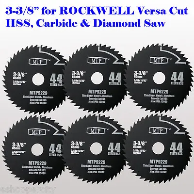 6x 44T HSS 3-3/8-inch Mix Wood & Metal Circular Saw Blade For ROCKWELL Versa Cut • $23.95