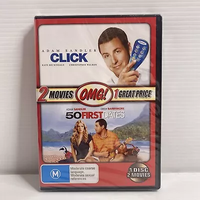 50 First Dates / Click  2 Movies - Adam Sandler  (DVD 2011) New And Sealed R 4 • $11.24