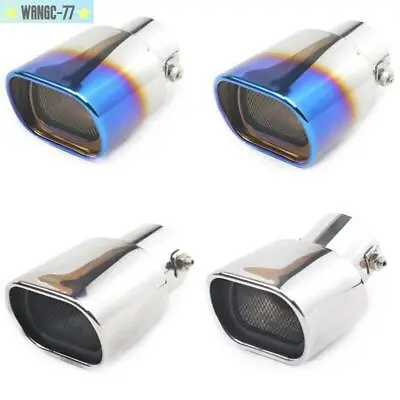 Car Exhaust Pipe Tip Rear Tail Throat Muffler Stainless Steel Square Accessory • $33.02