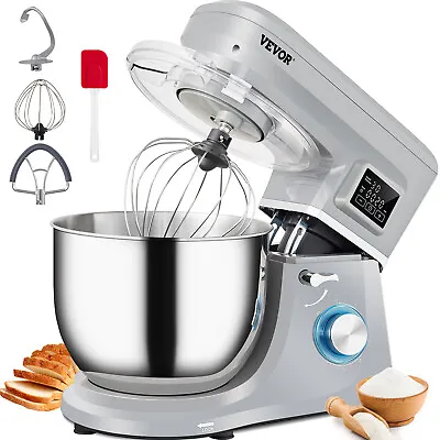 VEVOR Stand Mixer 7.4Qt Electric Dough Mixer W/ 6 Speeds LCD Screen Timing 660W • $104.49