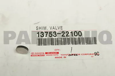 1375322100 Genuine Toyota SHIM VALVE ADJUSTING 13753-22100 • $5.50