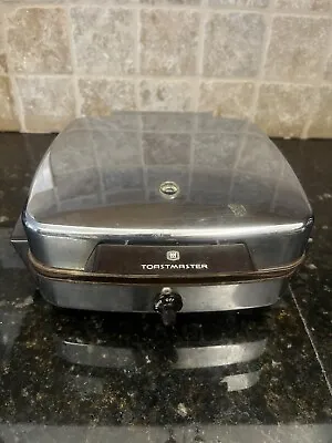 Vintage Toastmaster Reversible Waffle Maker Baker Grill Chrome Model 266-1 Works • $31.99