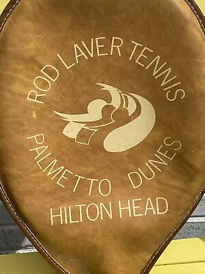 Vintage Tennis Rod Laver Racket Cover Palmetto Dunes Hilton Head Leather Rare • $32.50