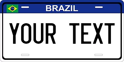 Brazil  Blue  License Plate Personalized Custom Auto Bike Motorcycle Tag • $12.20