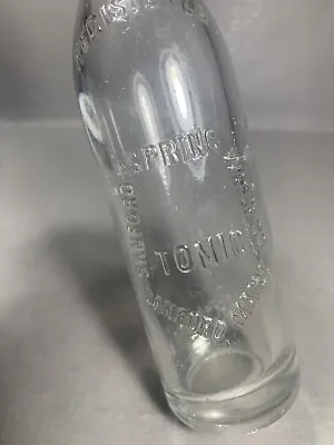 Vintage Embossed Old Soda Bottle ~ Sanford Spring Tonic Water 8 Oz. Maine • $28.95
