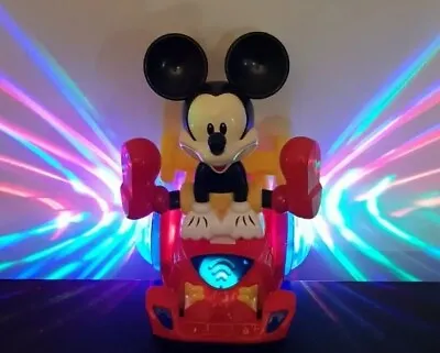 Mouse Car Bump & Go Mickey Toy Led Disco Led Lights Music Boys Girls Toys 21cm • £13.99