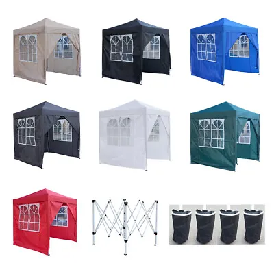 Waterproof 2x2m Pop Up Gazebo Garden Marquee Canopy Awning Party Tent 4 Sides • £6.99