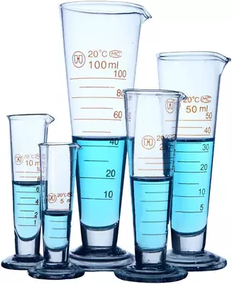 Professional Lab Graduated Measuring Cup With Spout 50Ml Wide Mouth Glass Conica • $22.13