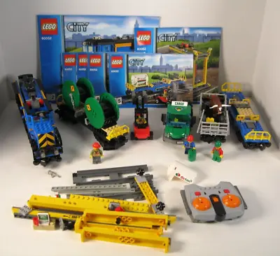 Lego City 60052 Cargo Train Cargo Truck Manuals 4 Figures Remote Partial Set • $199.99