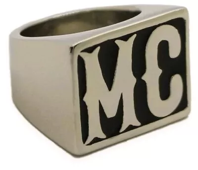 MC LG Solid Motorcycle Club Biker Ring Sz 7 Thru 15 • $16.99