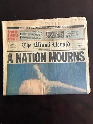 Miami Herld Jan 29th 1986 Shuttle Disaster  • $19.86