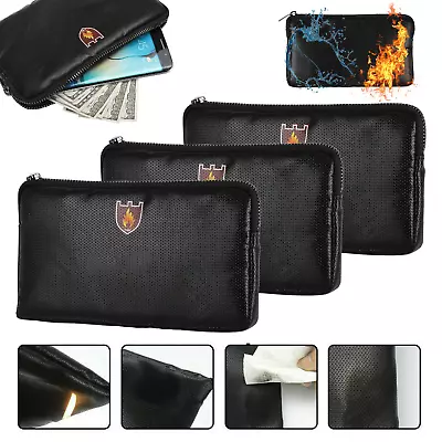 £9.55 • Buy Fireproof Waterproof Document Bag File Money Safe Box Secret File Protect Pouch