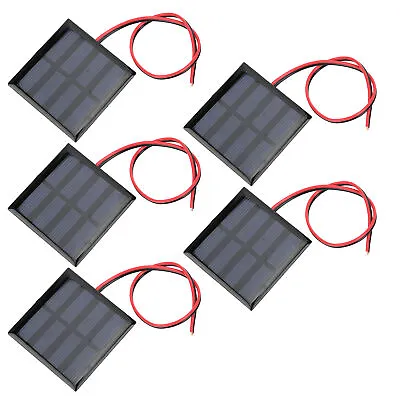 5Pcs Solar Panel Power Supply Module Board With 30CM Red Black Line DC2V 150mA♫ • $23.15
