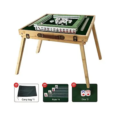 Guokerlili Mahjong Tiles Set With Foldable Table For Indoor Outdoor Camping ... • $131.31