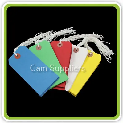 Large Reinforced Strung Tags Coloured Tags Luggage Labels 120mm X 60mm ST5 • £185