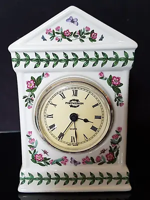 £28.99 • Buy Portmeirion Botanic Garden Pattern Vintage Porcelain Mantle Desk Clock Vgc