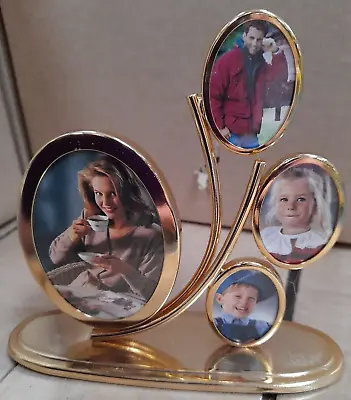 Elegant Gold Family Multi Picture Photo Frame Holder Tree Table Stand • £4.50