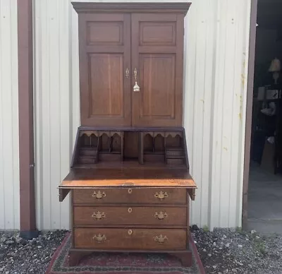 Antique EARLY 19th CENTURY SECRETARY DESK Solid Wood Drawers Good Condition! • $1298