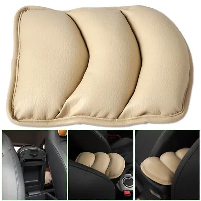 Beige Car Universal PU Armrest Console Pad Cover Liner Cushion Support Box Mat • $8.75