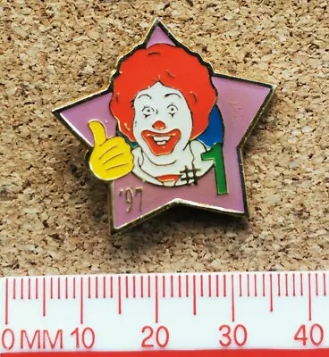 Mcdonalds Metal Pin Badge - RONALD MCDONALD 97 #1 • £5