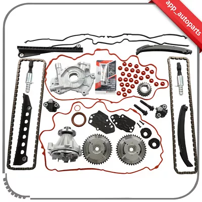 For Ford 05 F-150 Lincoln 5.4L 3V Timing Chain Kit Oil Water Pump Cover Gasket • $170.04