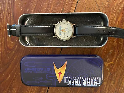 Vintage 1990’s Star Trek NCC 1701 Japan Quartz Movement Watch And Tin Box • $25
