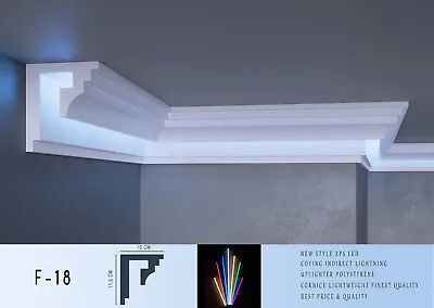 Xps Led Coving Uplighter Cornice Lightweight Molding Adhesive  F18 • £225.99