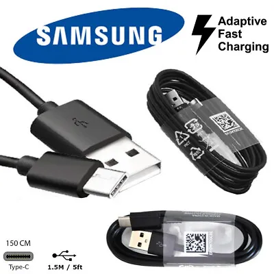 GENUINE Samsung Galaxy S10 S10+ S10e USB C Charge Sync Cable Official Lead Black • £3.49